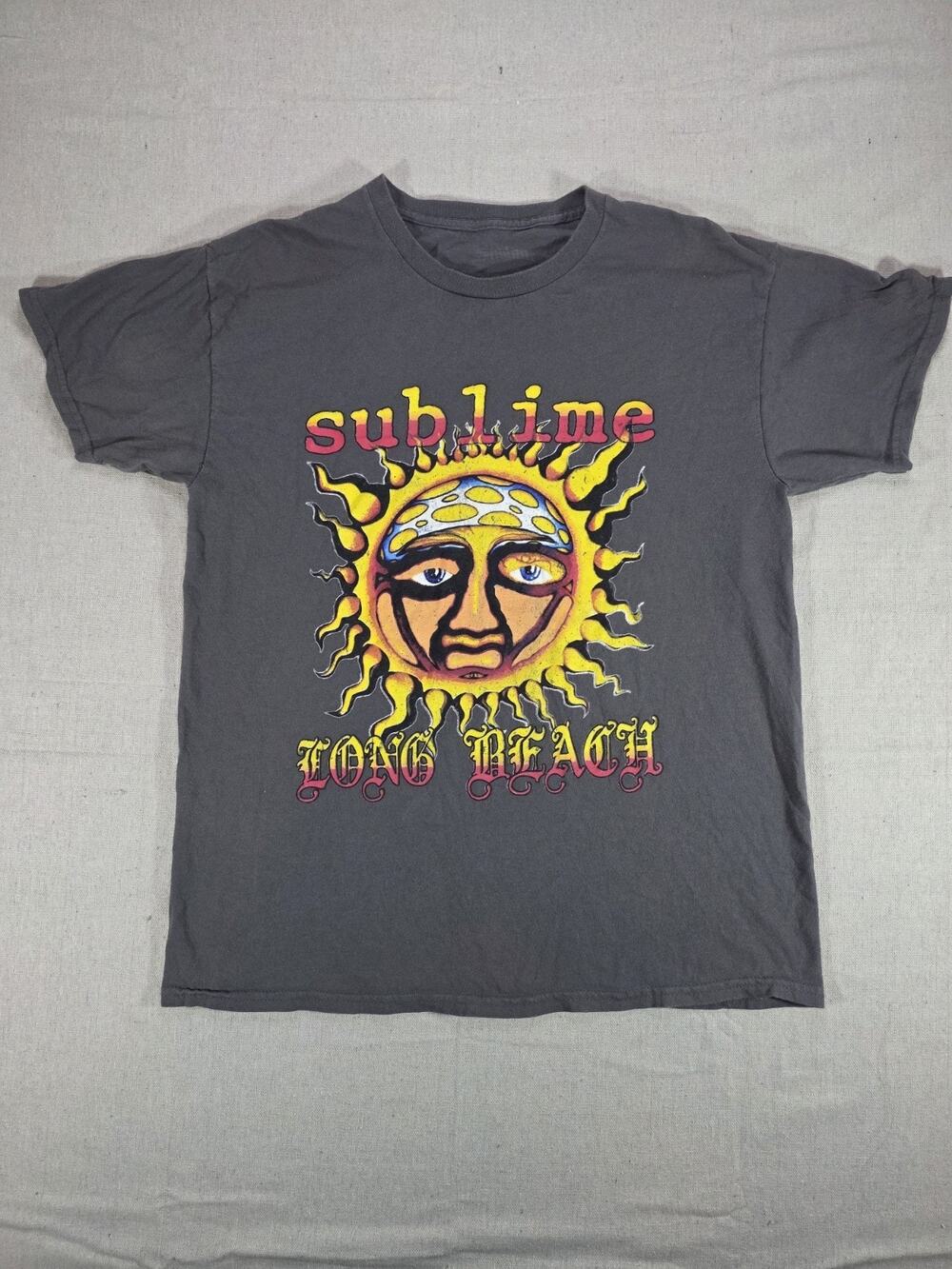 Sublime Long Beach Licensed Band T-shirt Mens Size L Gray